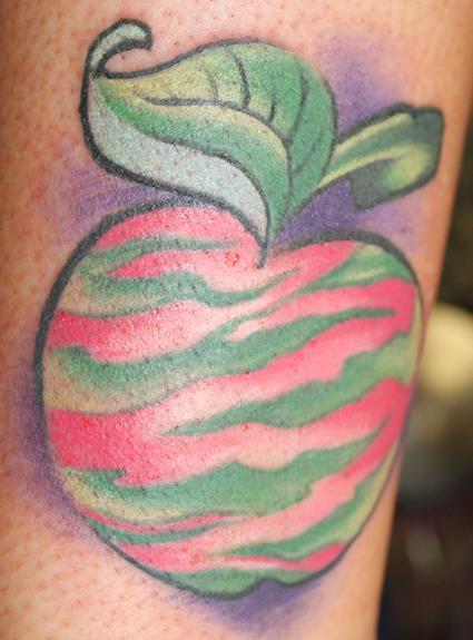 Looking for unique  Tattoos? Zebra Apple Tattoo